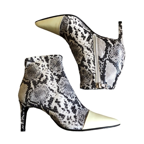 Rag & Bone Beha Boot Snake Print Black White Size 6.5 - Picture 6 of 15